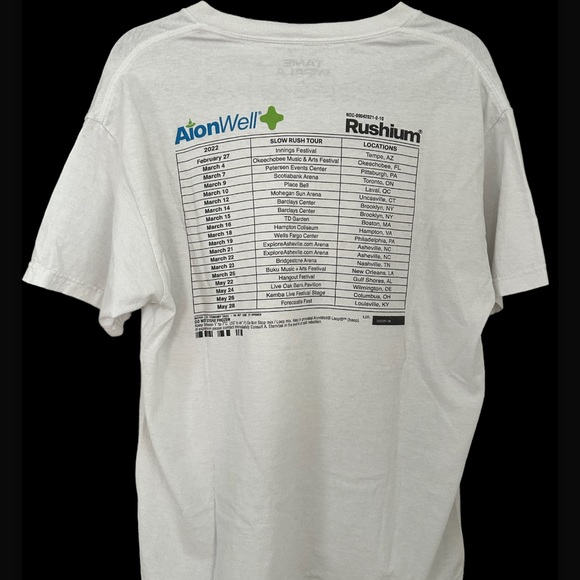 Large White Tame Impala Tour Shirt - Picture 2 of 4